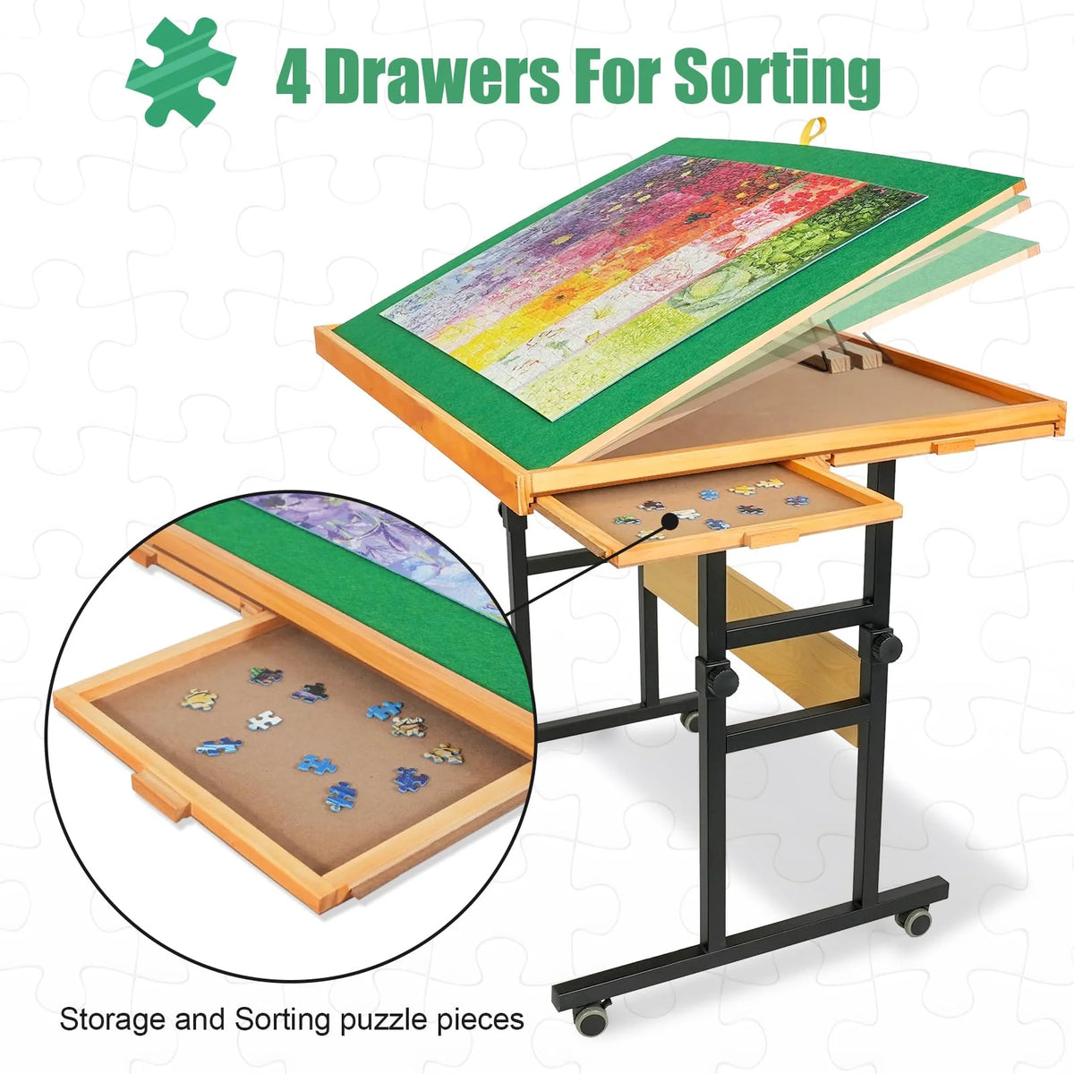 ALL4JIG Adjustable 3 Tilting Angle Portable Drawers