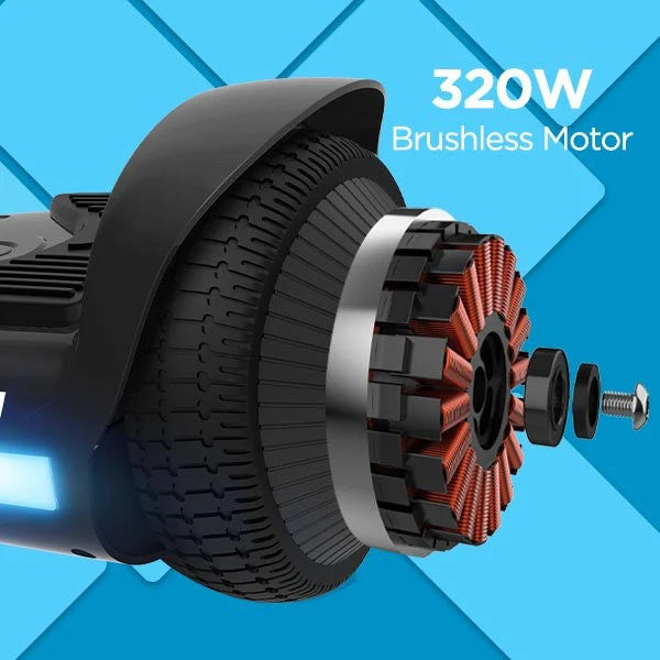 Hover-1 Blast Hoverboard， Black， 160 Lbs.， Max Weight， 7 Mph Max Speed， LED Lights