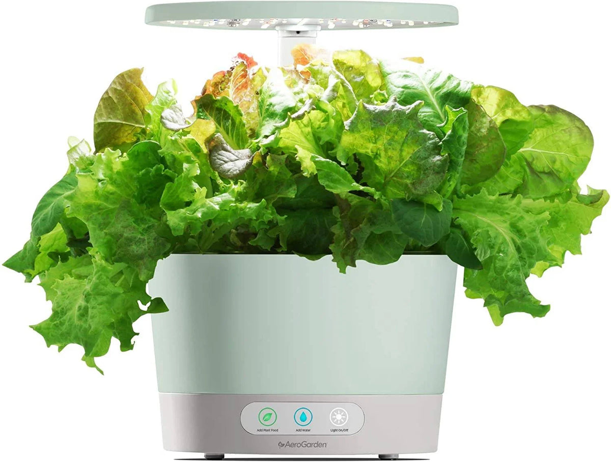 AeroGarden Harvest 360 â Indoor Garden with LED Grow Light, Round, Compact Design, White
