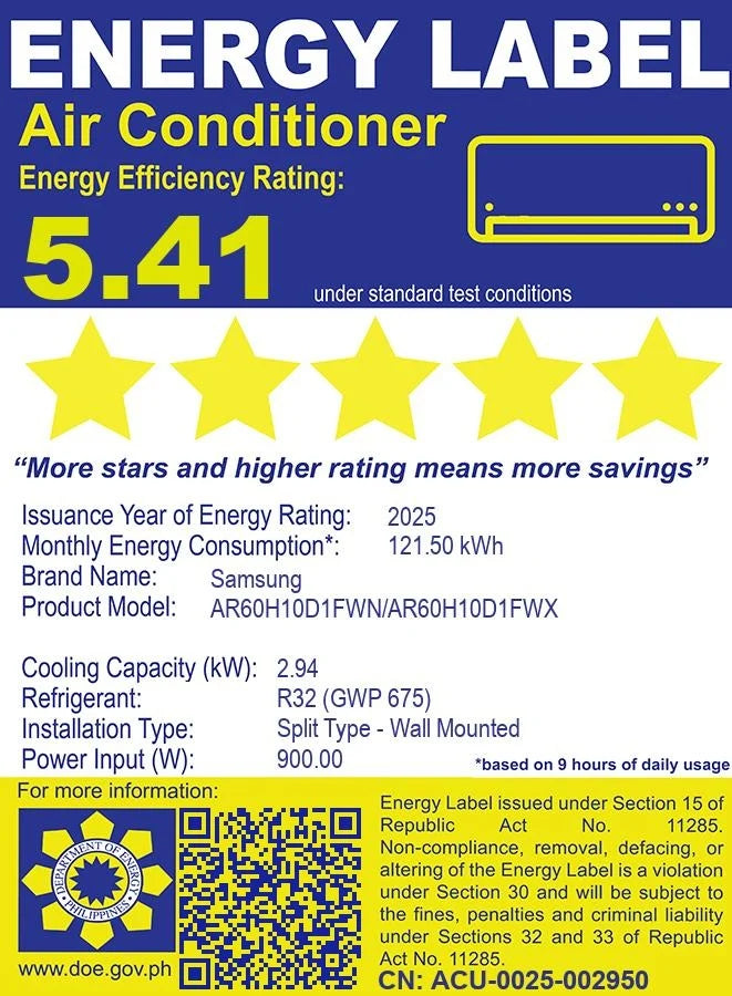 1 HP Split Air Conditioner Inverter with Efficient Airflow Configuration B