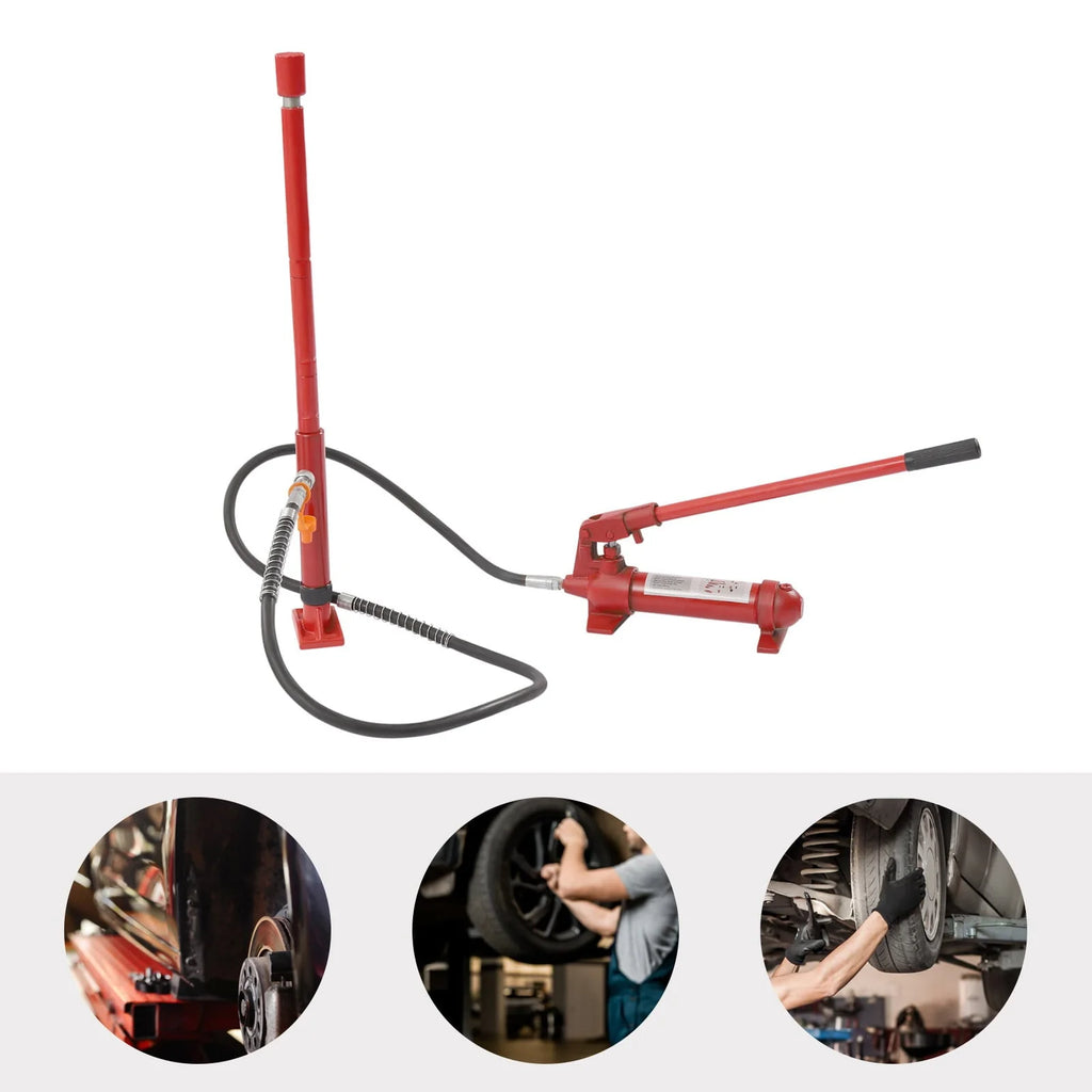 Miumaeov 4 Ton Porta Power Kit, 59 in Oil Hose Hydraulic Car Jack Ram 4.9 inch Lifting Height Autobody Frame Repair Power Tools for Truck Bed Unloader Farm Hydraulic Equipment Construction