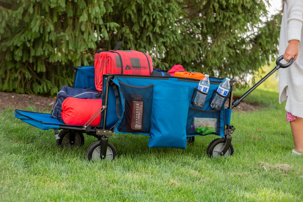 Ozark Trail Quad Folding Camp Wagon with Tailgate�� Blue