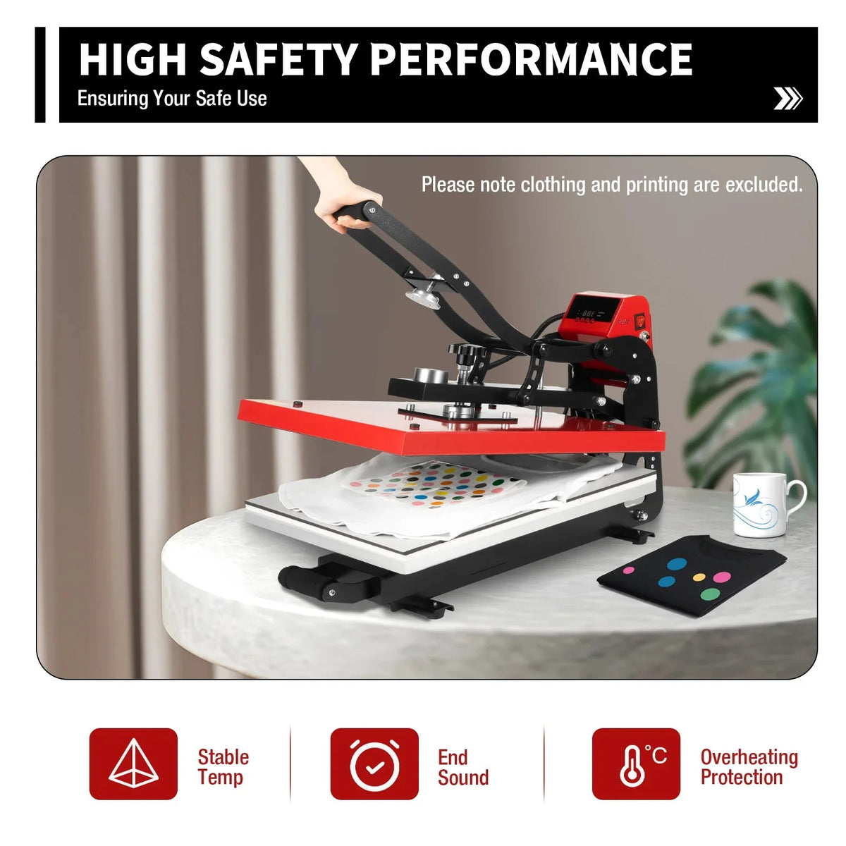 16x20 Slide Out Auto Open Heat Press Machine Clamshell Slide Out Base T-Shirt