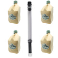 VP Racing Fuels 5.5 Gal Utility Jugs (4 Pack) w/ 14 In Hose, Tactical Tan