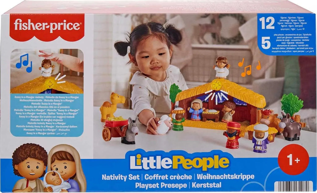 Fisher-Price Little People Toddler Toy Nativity Set with Music Lights & 18 Pieces for Christmas Pretend Play Kids Ages 1+ Years