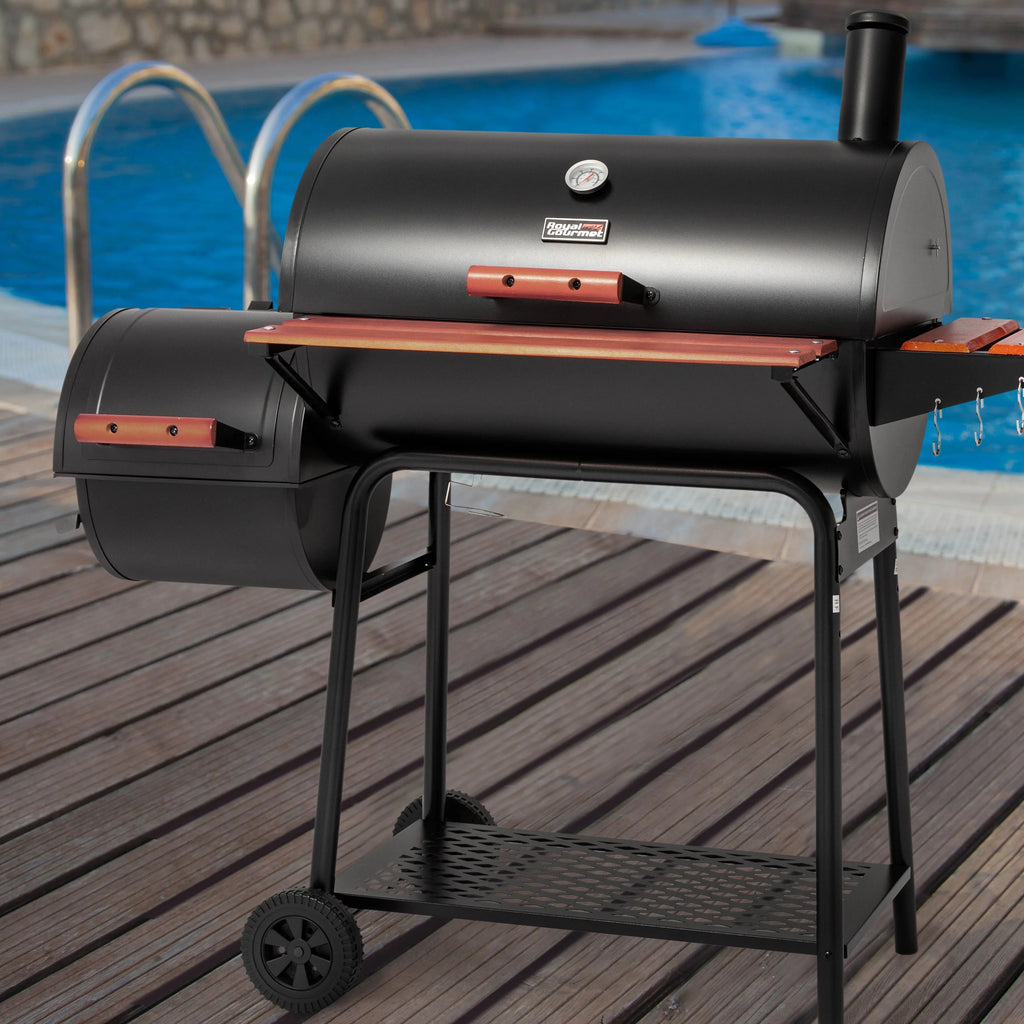 Royal Gourmet CC1830W 30 Barrel Charcoal Grill with Offset Smoker