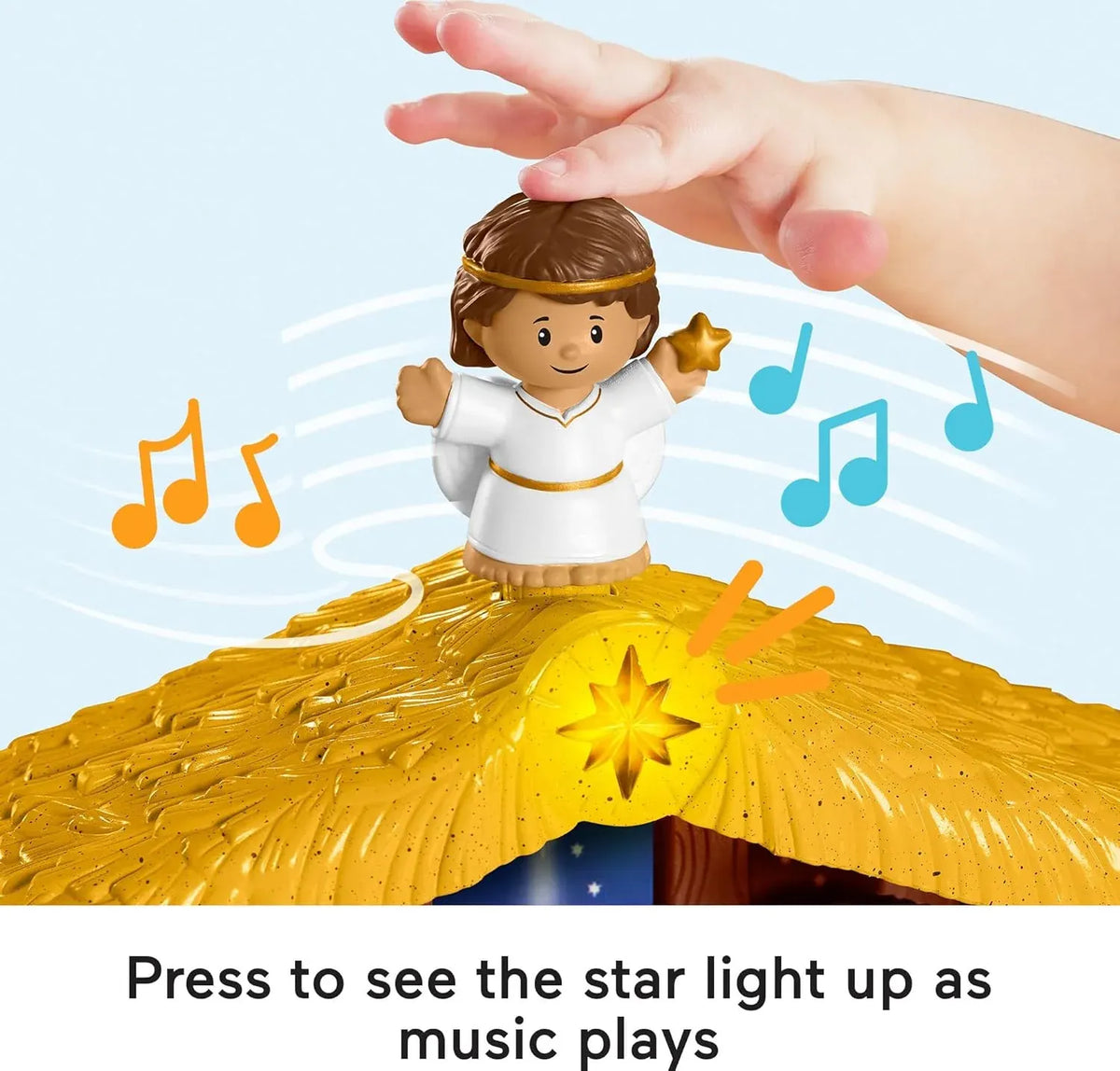 Fisher-Price Little People Toddler Toy Nativity Set with Music Lights & 18 Pieces for Christmas Pretend Play Kids Ages 1+ Years