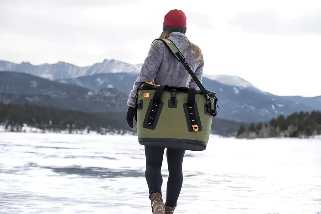 Large Welded Soft Portable Cooler with Wide Mouth Opening - Insulated and Leak-Proof Olive 5213958
