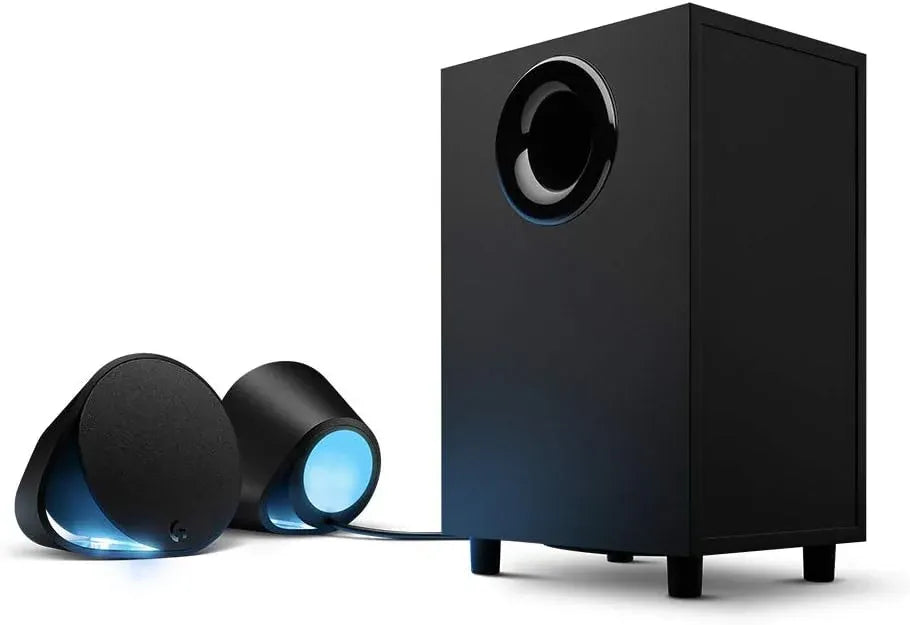 G560 PC Gaming Speaker System with 7.1 DTS:X Ultra Surround Sound, Game based LIGHTSYNC RGB, Two Speakers and Subwoofer, Bluetooth, USB, Immersive Gaming Experience - Black