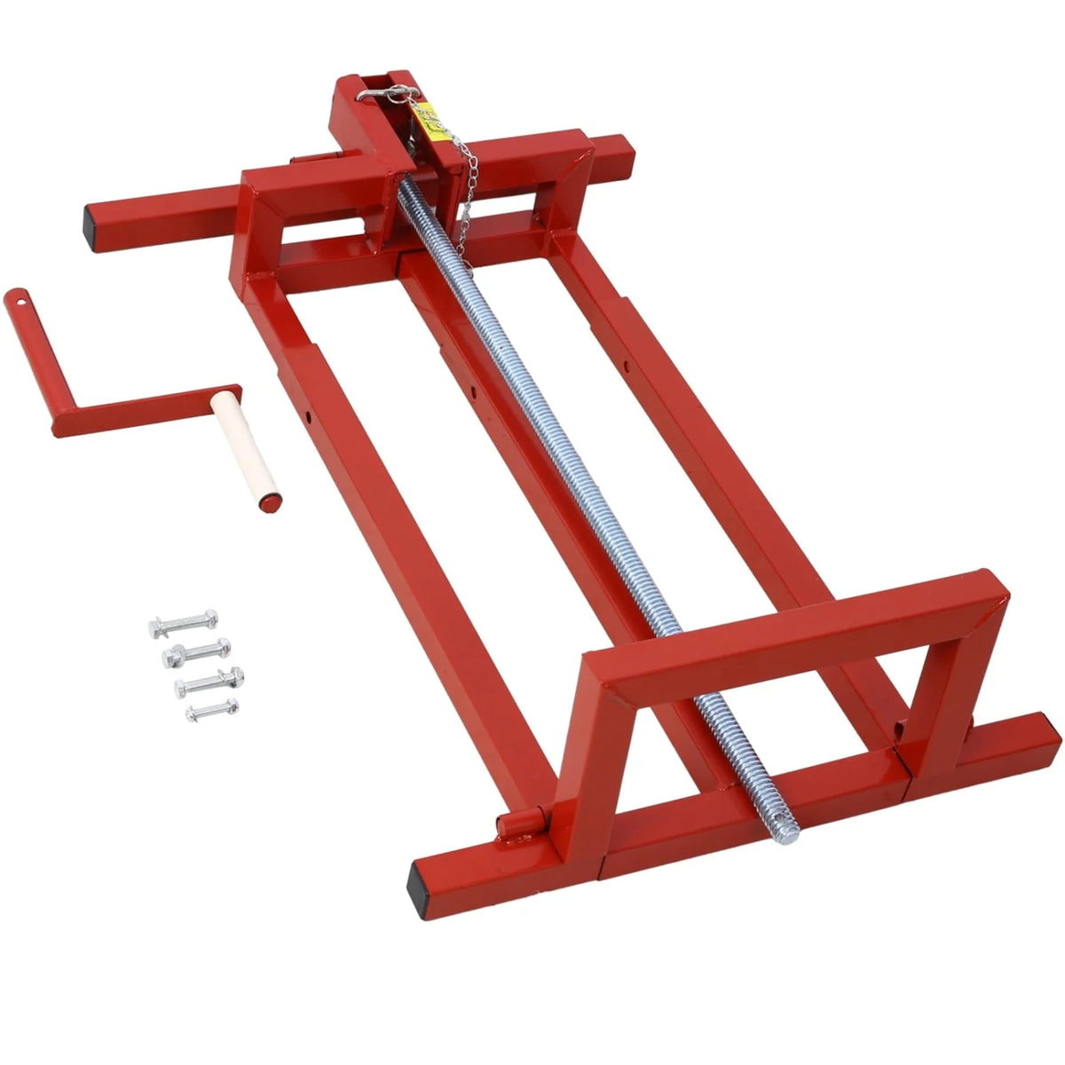 imerelez Easy Lawn Mower Lift for Riding Tractors , 800 Lbs Capacity Lawn Tractor Lifter, Ride-on Mower, Lawn Tractor Lift, Lawn Tractor + 45° Tilt Adjustable, red