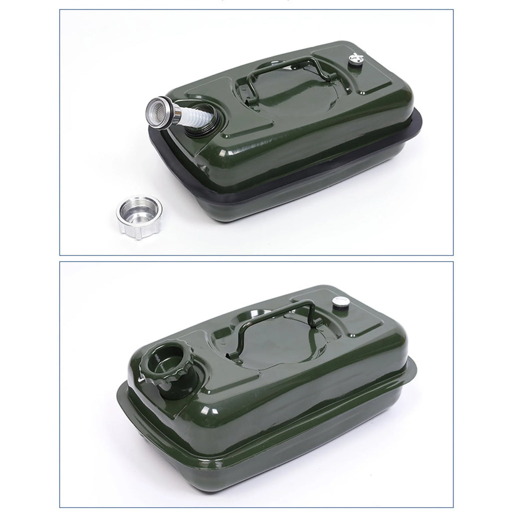 EUBUY 5L Metal Jerry Can with Aluminum Cap Motorcycle Canister Holder Storage Tank with Handle for Water Petrol Oil Water Alcohol