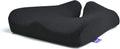 Patented Pressure Relief Seat Cushion for Long Sitting Hours on Office/Home Chair, Car, Wheelchair - Extra-Dense Memory Foam for Hip, Tailbone, Coccyx, Sciatica - Light Grey
