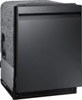 Samsung - StormWash 24 Top Control Built-In Dishwasher with AutoRelease Dry, 3rd Rack, 42 dBA - Black stainless steel