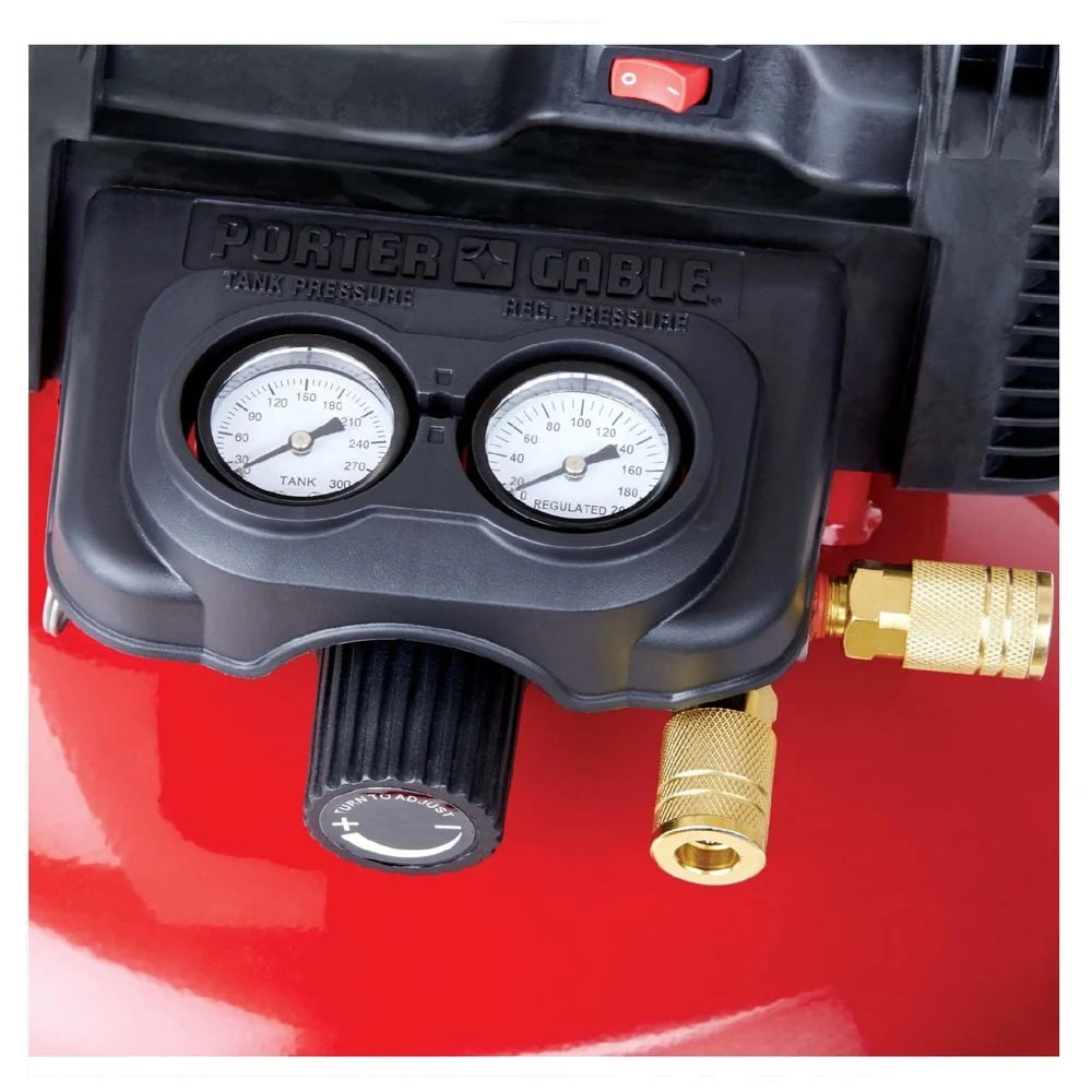 Porter-Cable C2002-ECOM 0.8 HP 6 Gallon Oil-Free Pancake Air Compressor