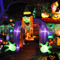 BLOOMWIN Halloween Inflatable Archway 10ft - Arch Inflatable Witch Halloween Decorations Outdoor - Halloween Blow up Yard Decorations Witch Light Up, CS-12040-2.5