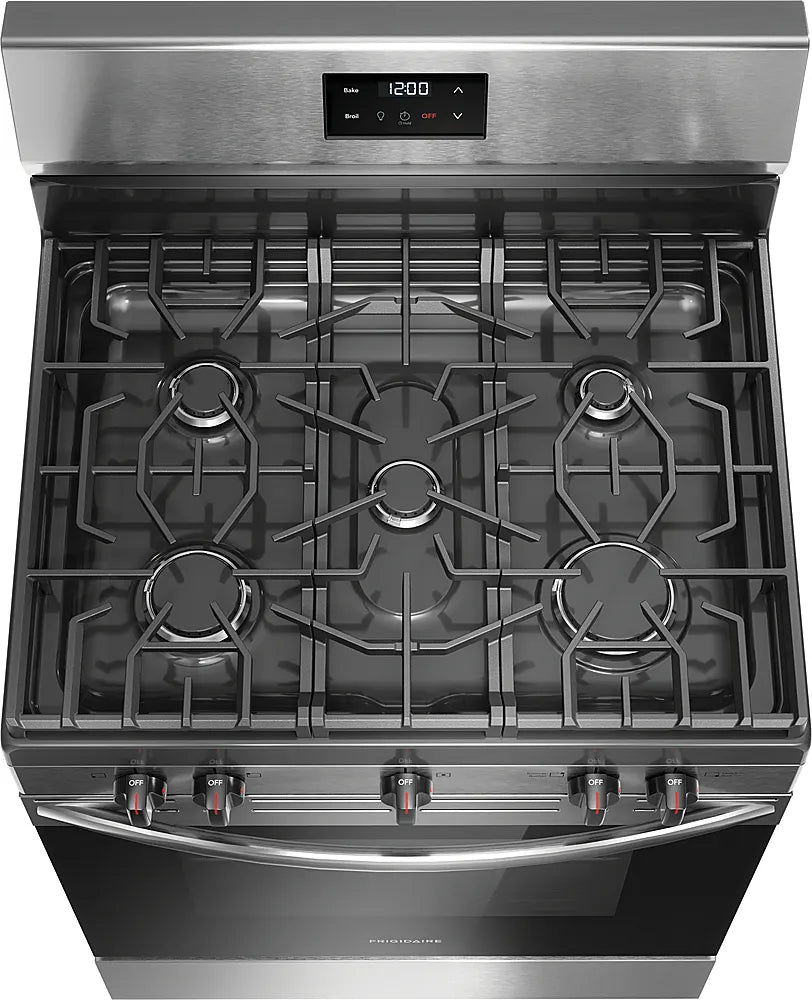 Frigidaire 5.1 Cu. Ft Freestanding Gas Range with Quick Boil Burner – Stainless Steel