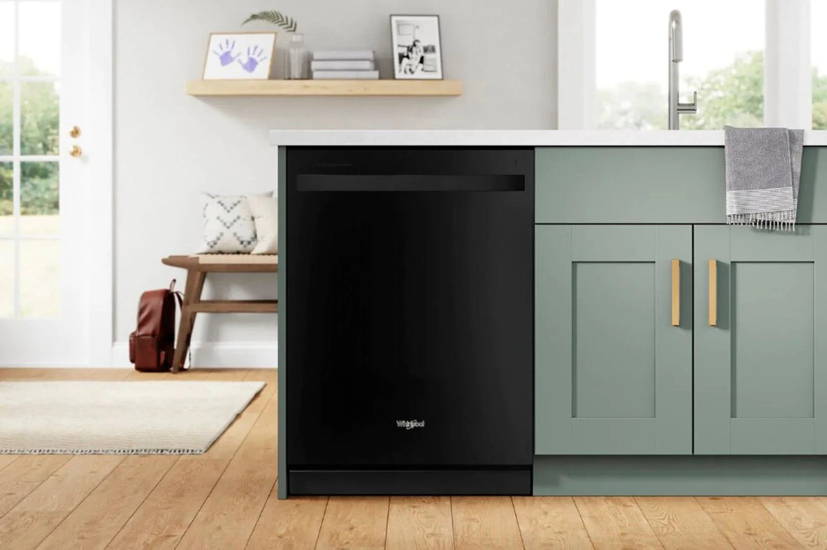Whirlpool - 24 Top Control Built-In Dishwasher with Stainless Steel Tub, Large Capacity, 3rd Rack, 47 dBA - Black