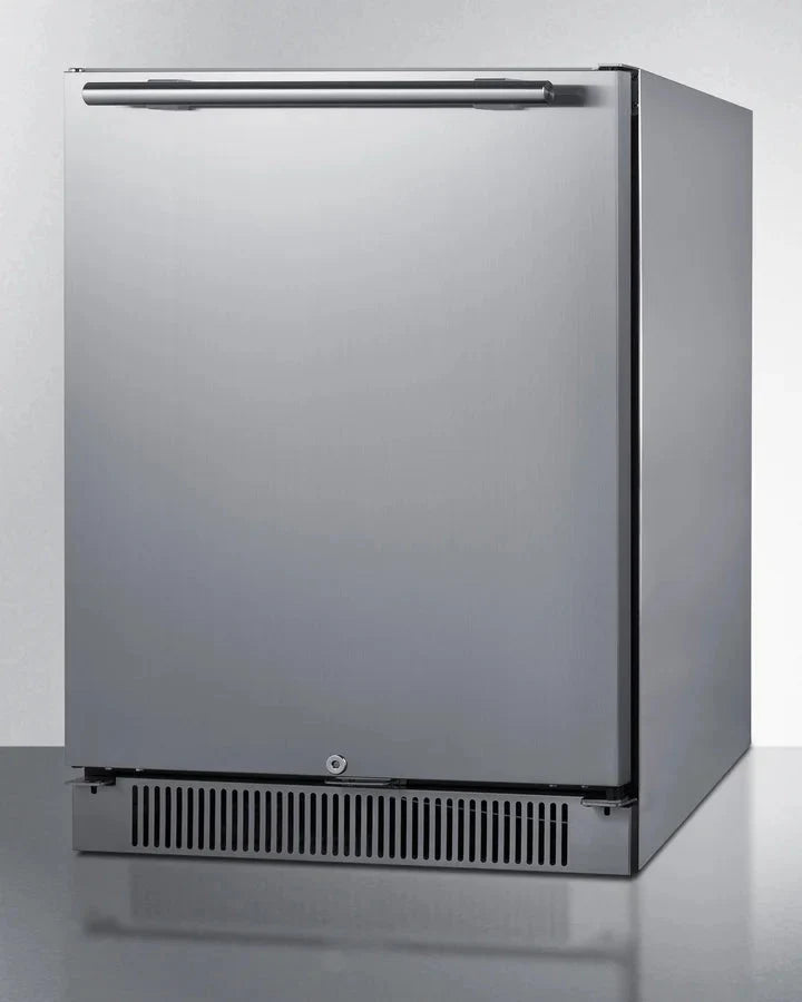 24 Wide Built-In Outdoor All-Refrigerator, Stainless Steel, LHD
