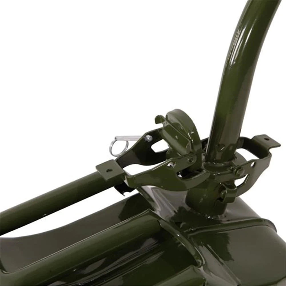 Fuel Can, 20L 0.6mm Fuel Can, Portable Steel Oil Can, Petrol Diesel Storage Can For Fuels Gasoline, ArmyGreen