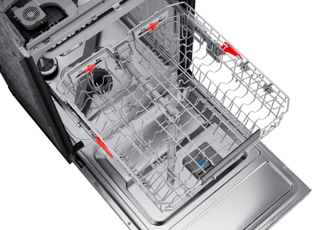 Samsung - StormWash 24 Top Control Built-In Dishwasher with AutoRelease Dry, 3rd Rack, 42 dBA - Stainless steel