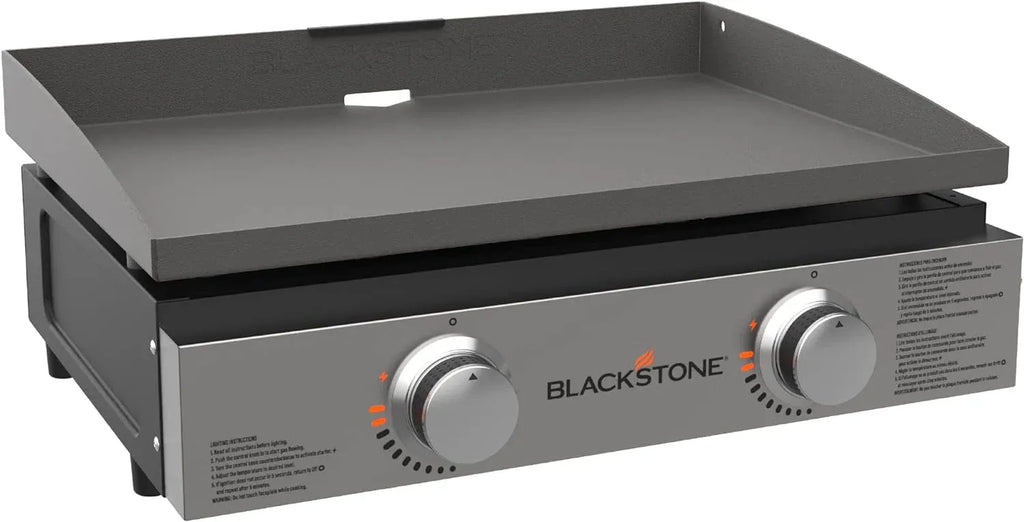 Blackstone 1666 22” Omnivore Original Tabletop Griddle with Hard Cover, Powder Coated Steel, Black