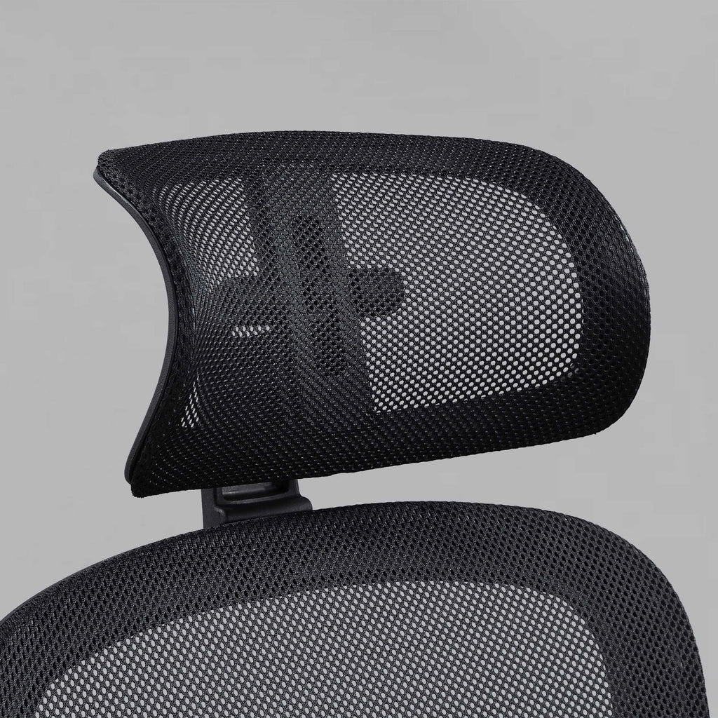 Mainstays Ergonomic Office Chair with Adjustable Headrest, Black Fabric, 275lb capacity