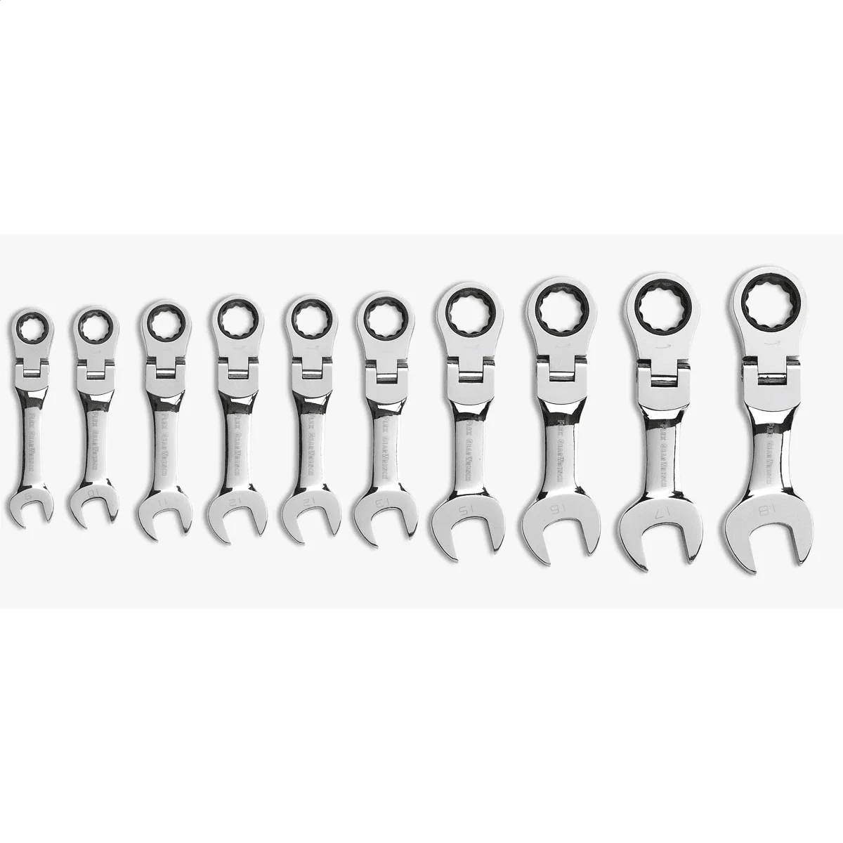 GearWrench 10-Piece Metric Stubby Flex Ratcheting Wrench Set