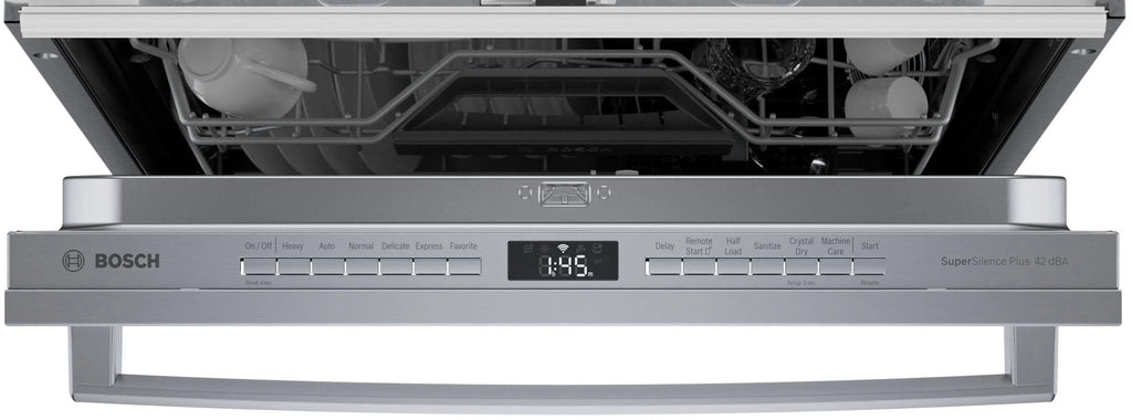Bosch - 800 Series 24 Top Control Smart Built-In Dishwasher with 3rd Rack and 42 dBA - Silver