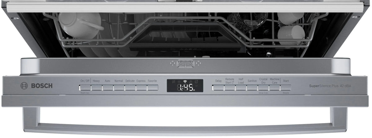 Bosch - 800 Series 24 Top Control Smart Built-In Dishwasher with 3rd Rack and 42 dBA - Silver