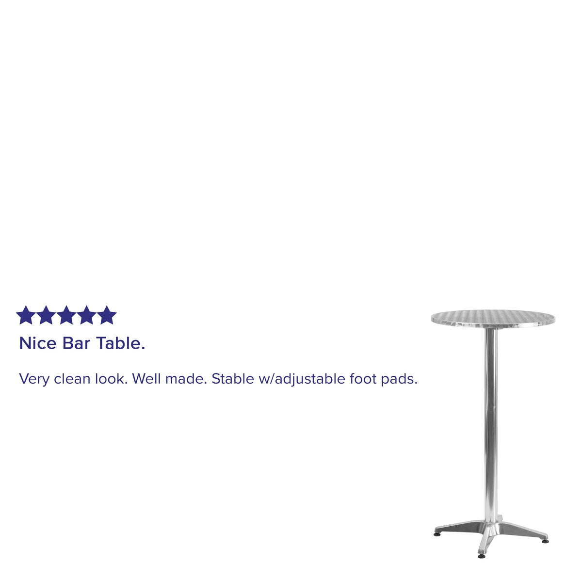 Flash Furniture 23.25 Round Aluminum Indoor-Outdoor Bar Height Table with Flip-Up Table