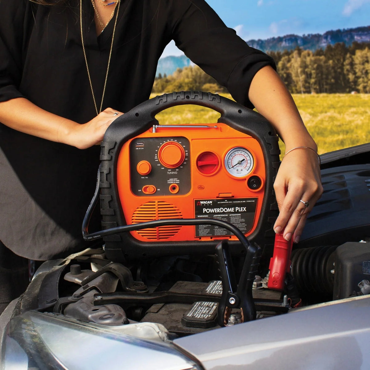 Wagan Tech 7561 Power Dome PLEX Jump Starter, Air Compressor and Inverter
