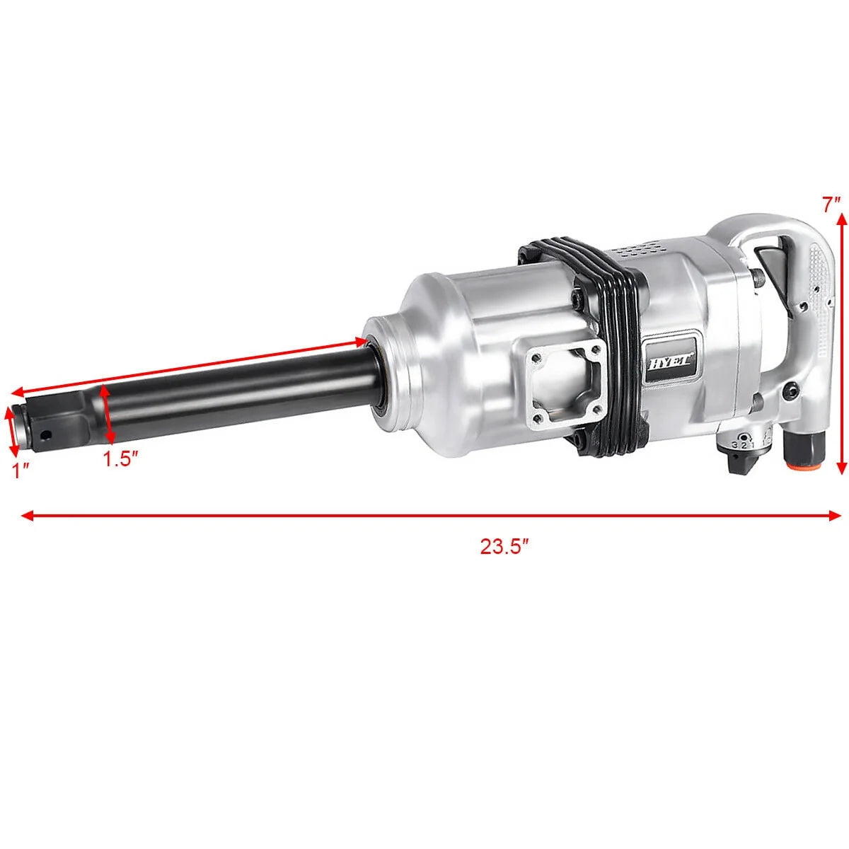 Goplus Heavy Duty 1 Air Impact Wrench Gun Long Shank Commercial Truck Mechanics w/Case