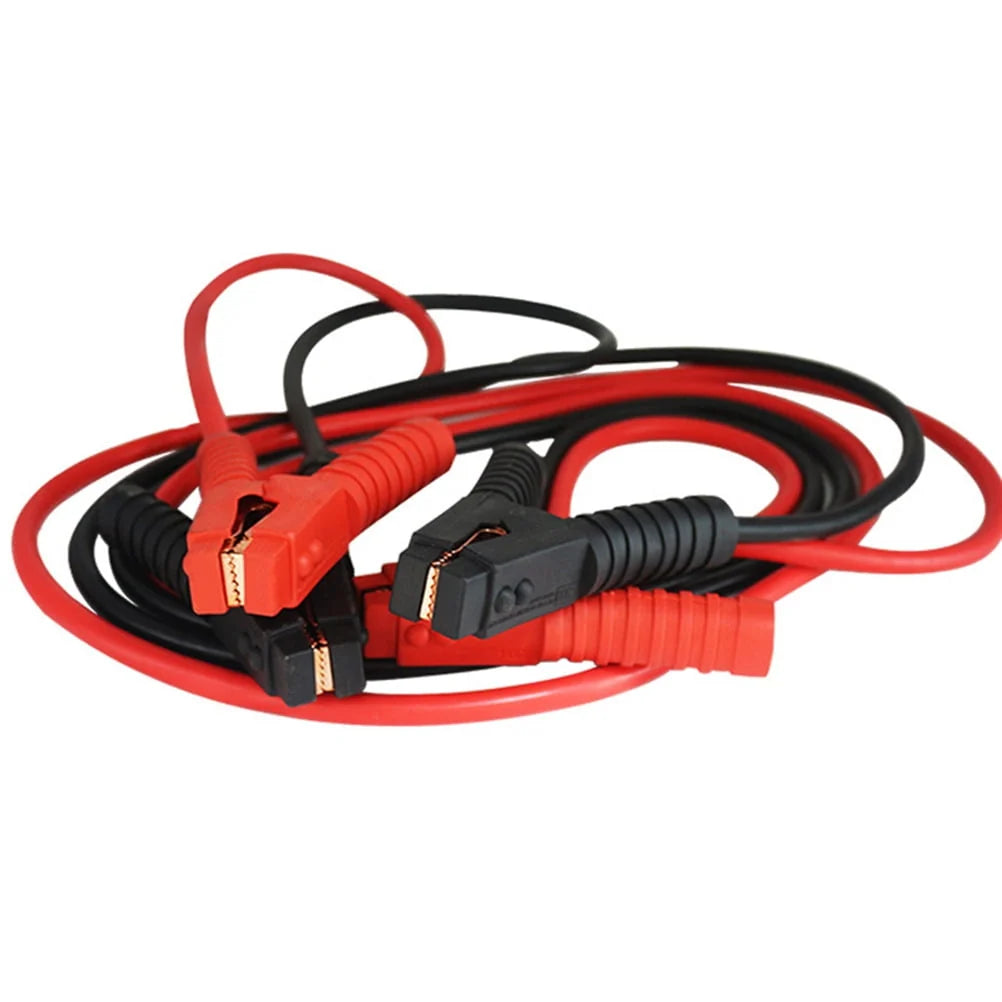 6m 3000A Car Battery Power Emergency Cable Jump Start Firing Line Power Wire Copper Clip Clamp Boost Cord Bateria Auto (Black and Red)