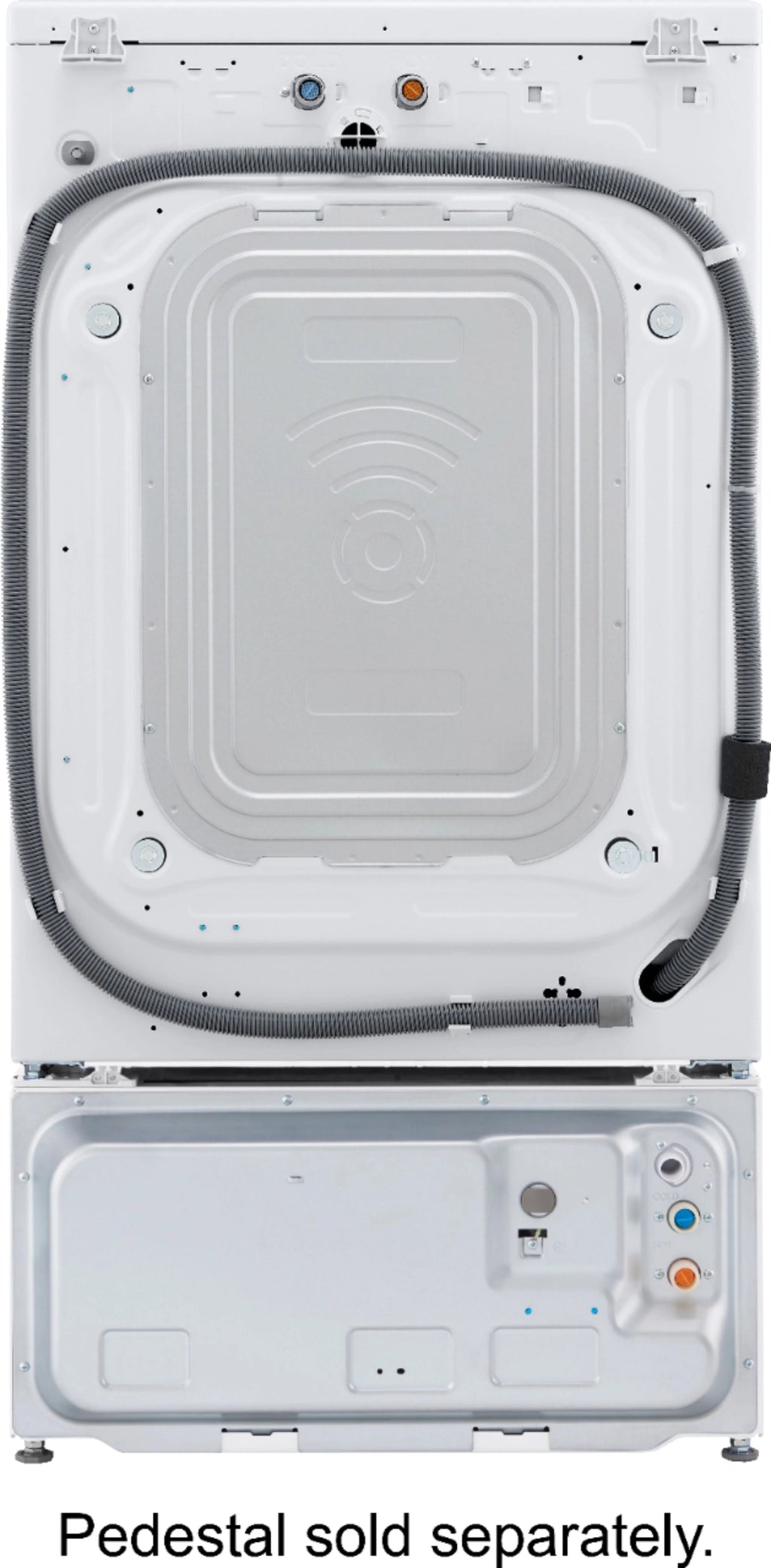 LG - 4.5 Cu. Ft. High-Efficiency Stackable Smart Front Load Washer with Steam and Built-In Intelligence - White