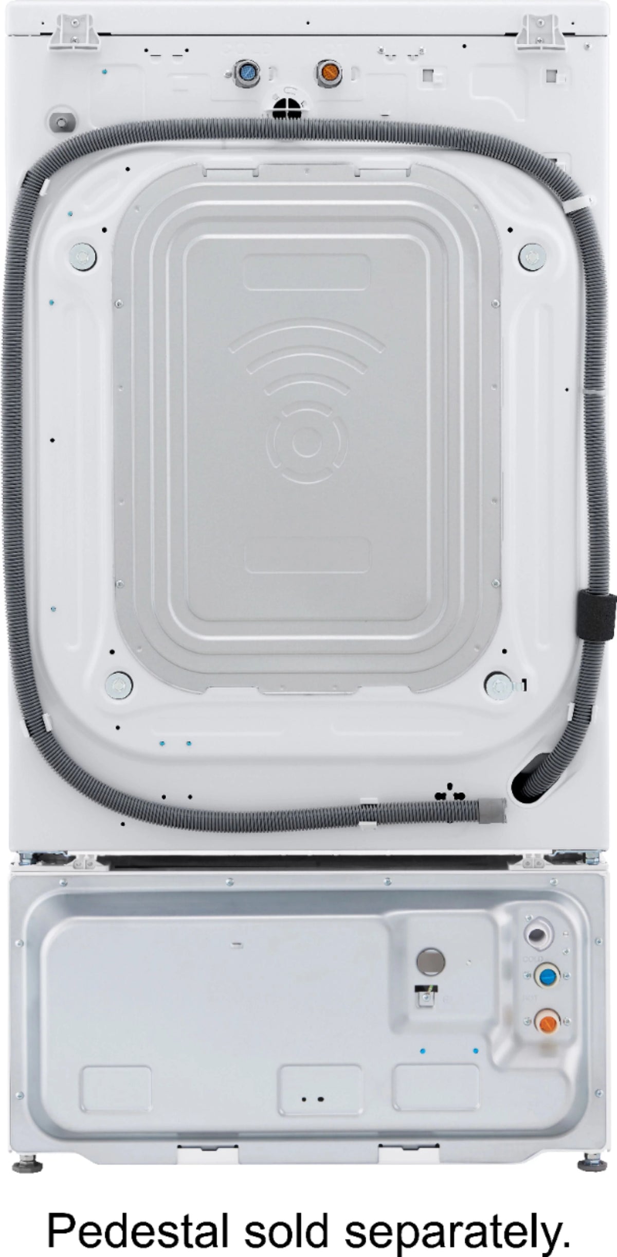 LG - 4.5 Cu. Ft. High-Efficiency Stackable Smart Front Load Washer with Steam and Built-In Intelligence - White