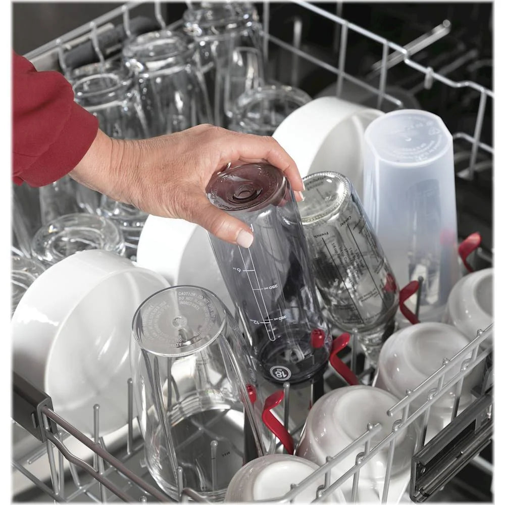 GE Profile - Stainless Steel Interior Fingerprint Resistant Dishwasher with Hidden Controls - Stainless steel