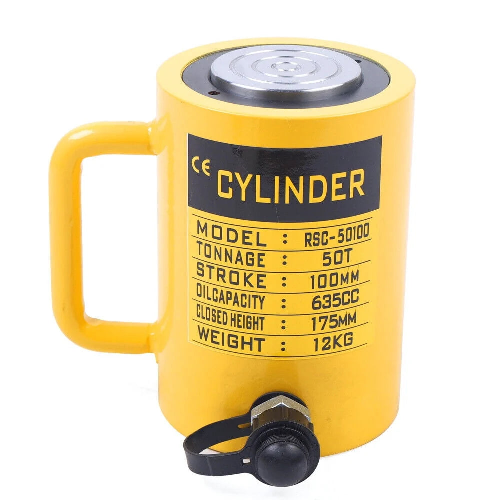 50-Ton 4Stroke Hydraulic Cylinder Jack Single Acting Lifting Ram 635CC Cylinder