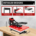 16x20 Slide Out Auto Open Heat Press Machine Clamshell Slide Out Base T-Shirt