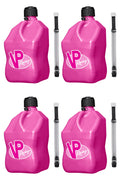 VP Racing Utility Jug 5.5 Gallon + Deluxe Hose - Mix and Match Between 11 Different Colors - Made in the USA (4 Pack, Pink)