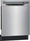 Frigidaire - 24 Compact Front Control Built-In Dishwasher with Stainless Steel Tub, 52 dBA - Stainless steel