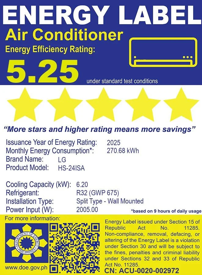 2.5 HP Split Air Conditioner Inverter with Flexible Installation