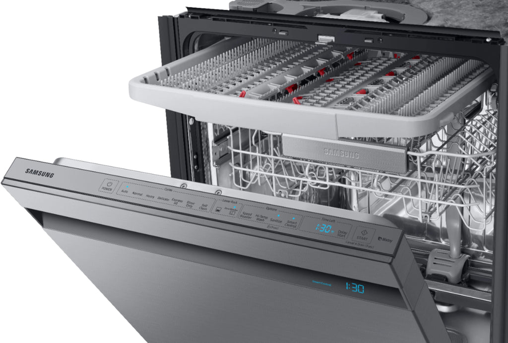 Samsung - Linear Wash 24 Top Control Built-In Dishwasher with AutoRelease Dry, 39 dBA - Stainless steel
