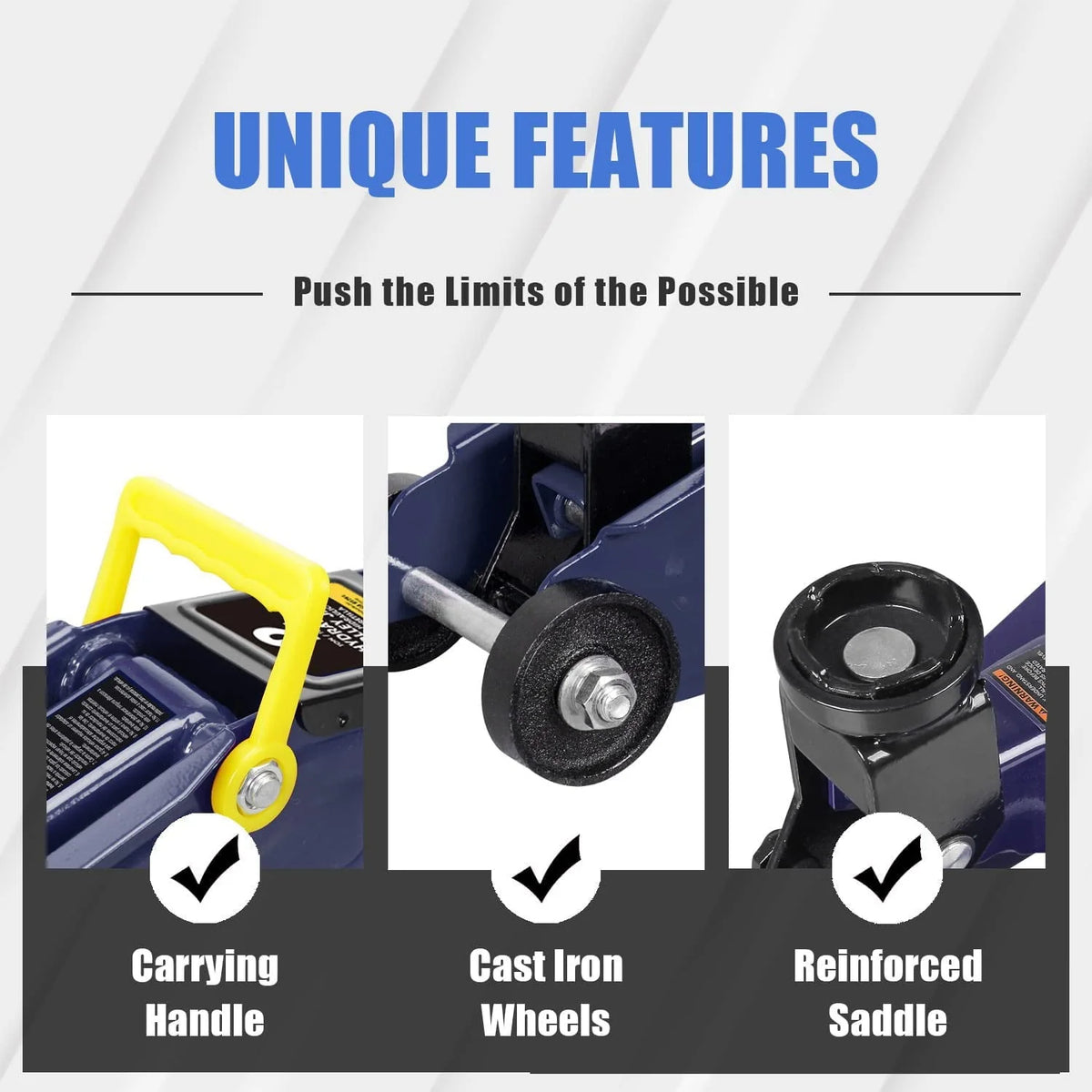 TCE 2 Ton Hydraulic Floor Jack Trolley Car Jack with Protable Storage Carrying Case,Blue,W8202U