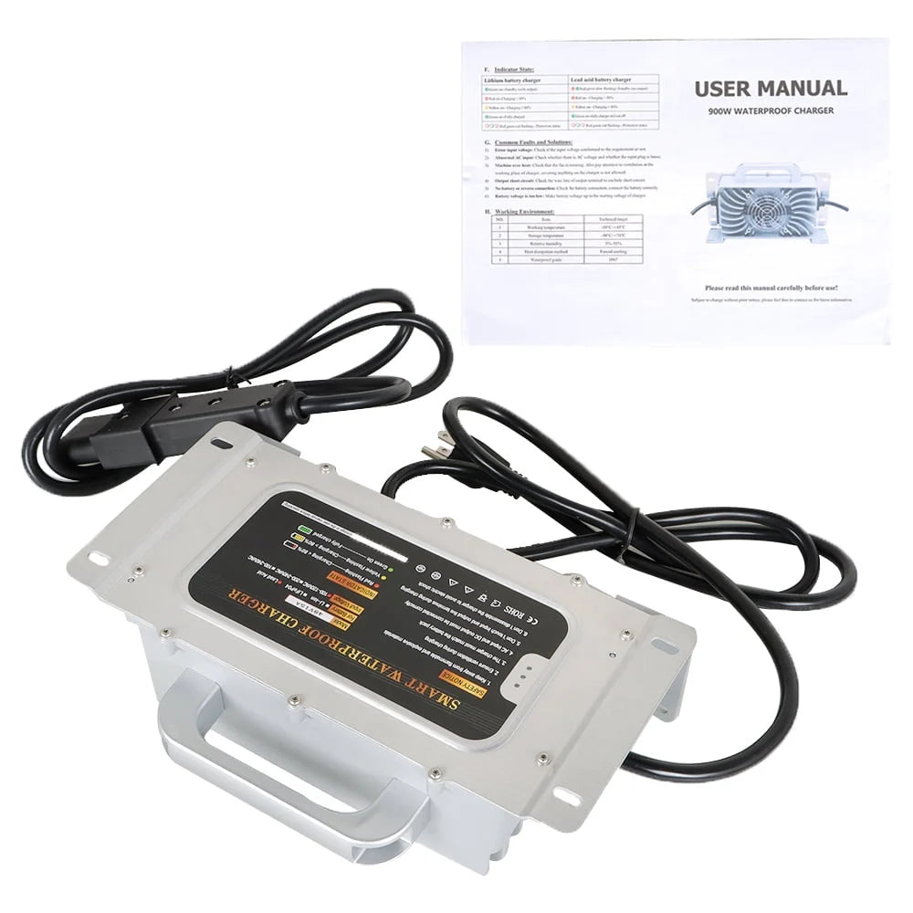 LABLT 48V 15A Battery Charger Replacement for Yamaha G19-G22 with 2 Pin Handle Plug