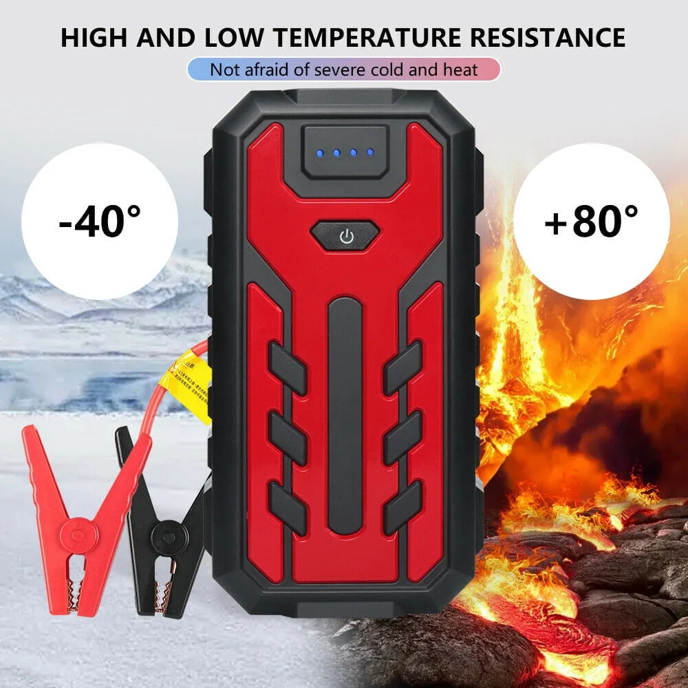 SOATUTO Car Jump Starter 28000mAh Car Jump Starter Box Battery Charger Pack Booster Portable Power Bank - Red