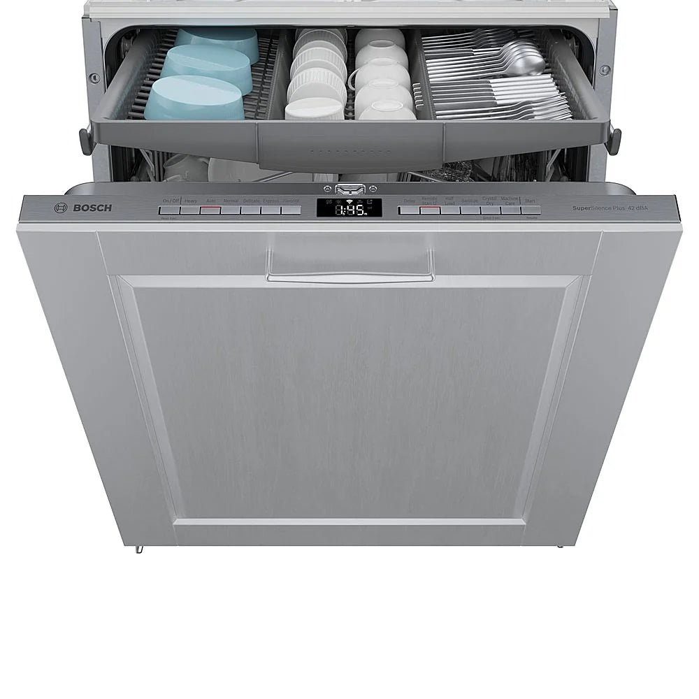 Bosch - 800 Series 24 Top Control Smart Built-In Dishwasher with 3rd Rack and 42 dBA - Custom Panel Ready