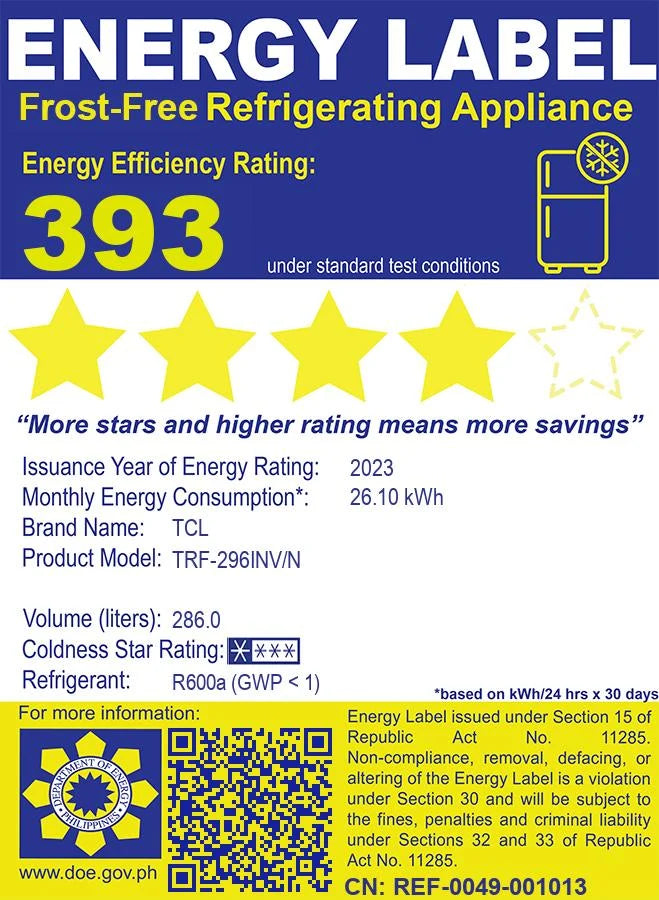 10.1 Cu. Ft. Refrigerator Inverter