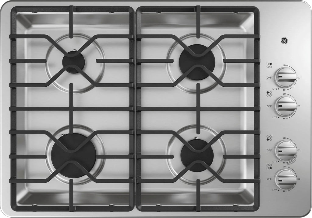 GE - 30 Built-In Gas Cooktop - Stainless steel