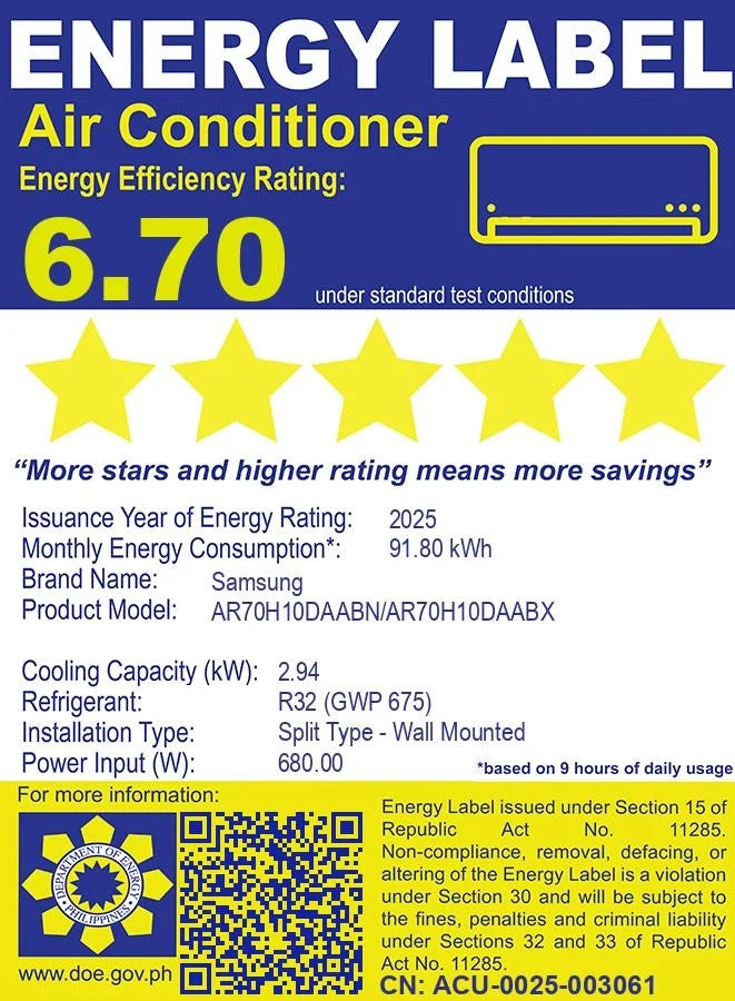 1 HP Split Air Conditioner Inverter with Quiet Operation