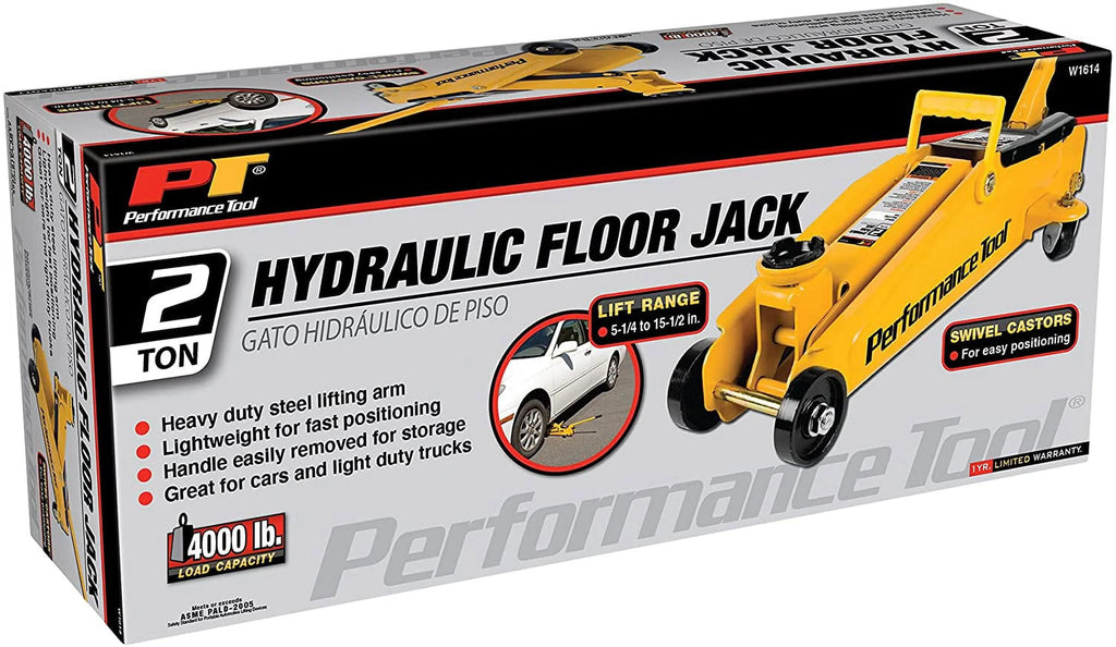 Performance Tool W1614 4000 Pound Floor Jack w/15 Inch Lift